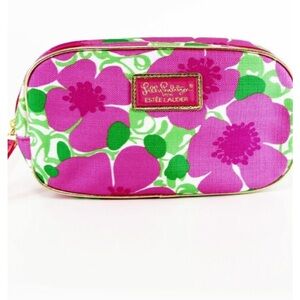 Lilly Pulitzer Estee Lauder make up bag floral design